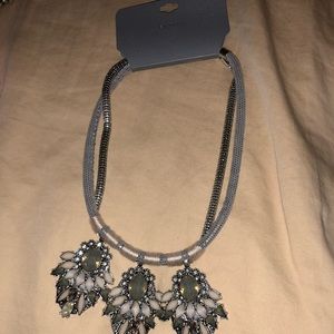 Statement smoked out crystal necklace